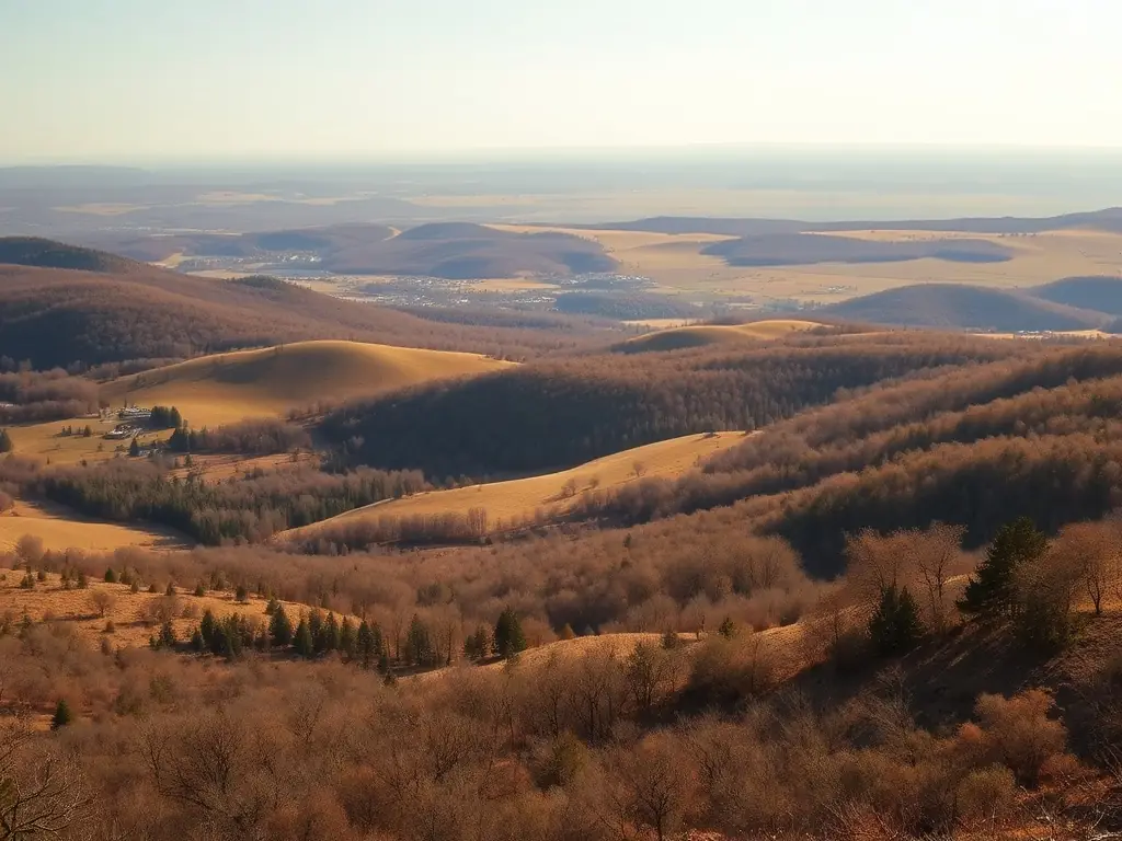 A scenic view of a well-managed hunting area, showcasing the positive impact of sustainable hunting practices on wildlife conservation and habitat preservation. The image should emphasize the role of hunters in maintaining healthy ecosystems.
